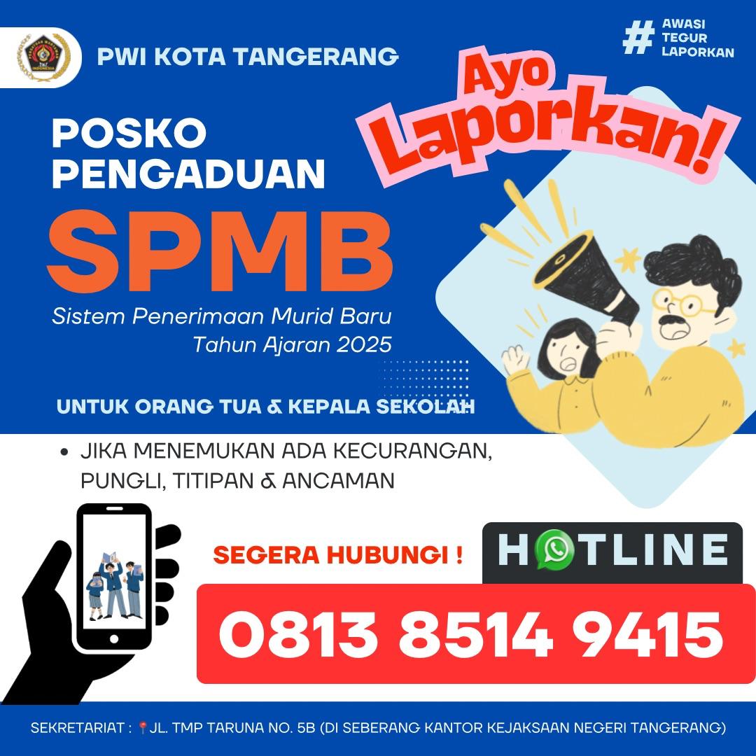 PWI Kota Tangerang Buka Posko Pengaduan SPMB 2025