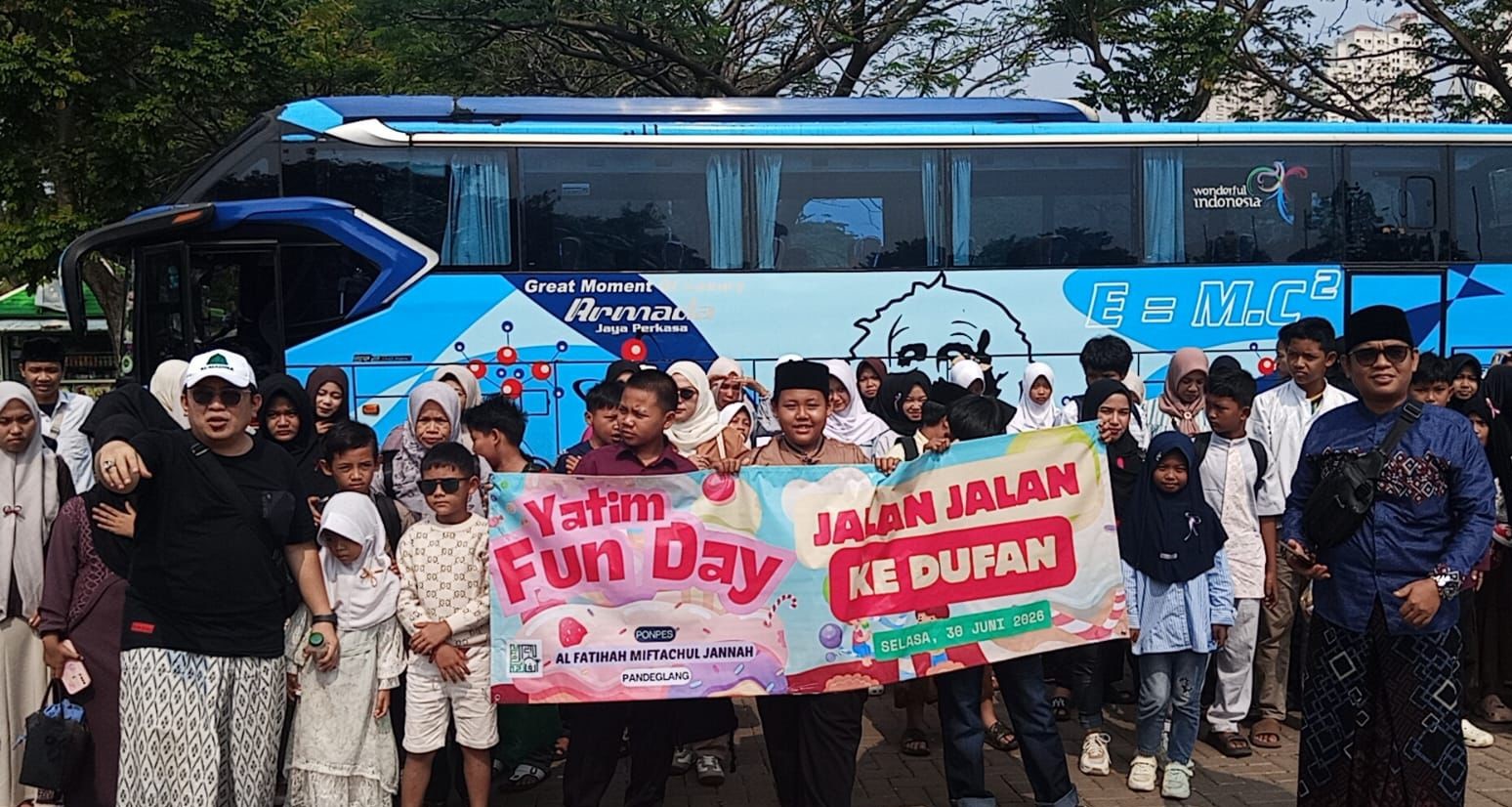 Ajak 120 Anak Yatim ke Dufan, Pondok Pesantren Alfatihah Mifatchul Jannah Berbagi Kebahagiaan